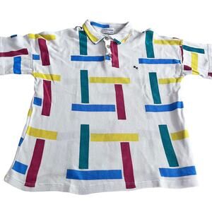 Bobo Choses  graphic geometric printed cotton polo shirt 10-11 years